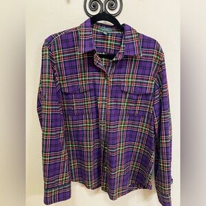 Ralph Lauren Purple Plaid Casual Shirt